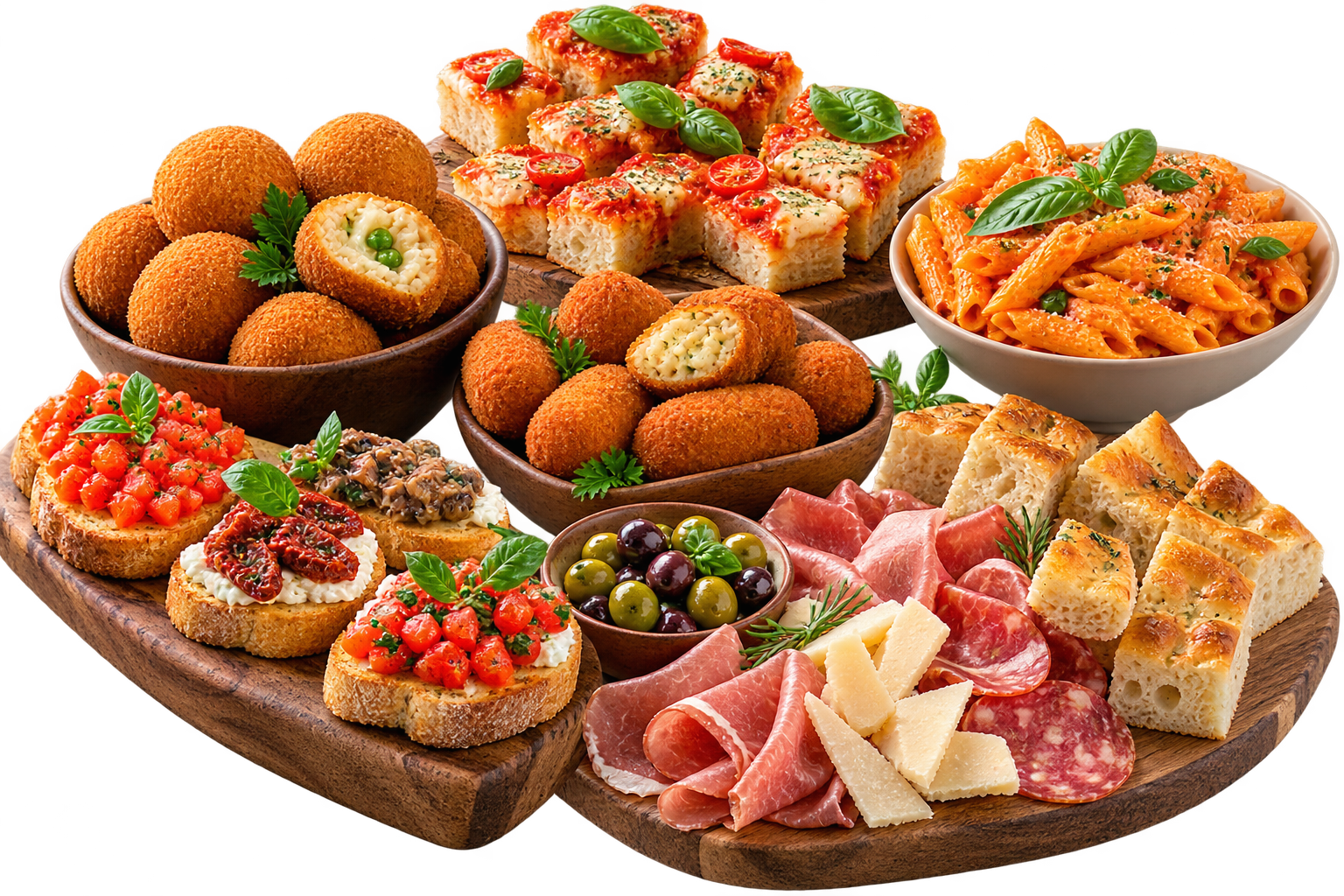 Aperitivo italiano offerto durante la raccolta firme