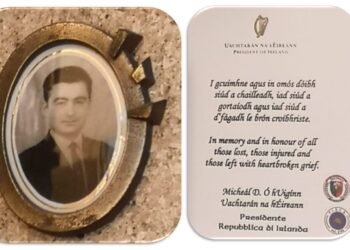 Antonio Magliocco (1937–1974), vittima dell’attentato di Talbot Street a Dublino del 17 maggio 1974. Sulla tomba, nel cimitero di Casalattico, è visibile la targa con il messaggio del Presidente della Repubblica d’Irlanda, Michael D. Higgins, riprodotta su supporto plastico e collocata da Francesco Morelli, presidente dell’Associazione Nazionale Carabinieri in Irlanda, in segno di memoria e rispetto per l’emigrato italiano caduto nella tragedia di Dublino.