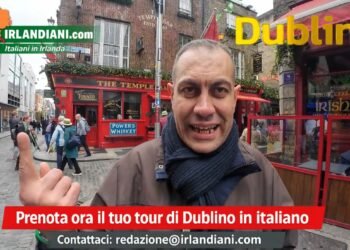 GIULIO CAMPELLONE Davanti al pub Temple Bar a Dublino