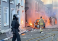 Abitazioni in fiamme a Belfast