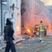 Abitazioni in fiamme a Belfast