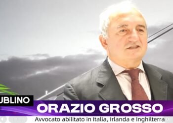 Primo piano dell’avvocato Orazio Grosso, già candidato alle elezioni del COMITES Irlanda del dicembre 2021 e risultato primo dei non eletti.