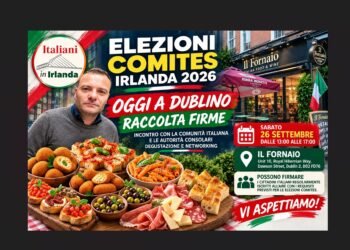 Massimo Santafede presenta l’appuntamento Massimo Santafede presenta l’incontro di oggi dedicato alle Elezioni COMITES Irlanda 2026: dalle 13 alle 17 a Il Fornaio, in Dawson Street, raccolta firme e degustazione italiana gratuita per i partecipanti. Foto 3 – Le specialità italiane in vetrina