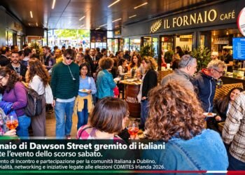 Italiani in Irlanda venerdì 2 ottobre al Il Fornaio Café di Dawson Street, a Dublino