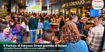 Italiani in Irlanda venerdì 2 ottobre al Il Fornaio Café di Dawson Street, a Dublino