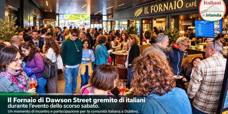 Italiani in Irlanda venerdì 2 ottobre al Il Fornaio Café di Dawson Street, a Dublino
