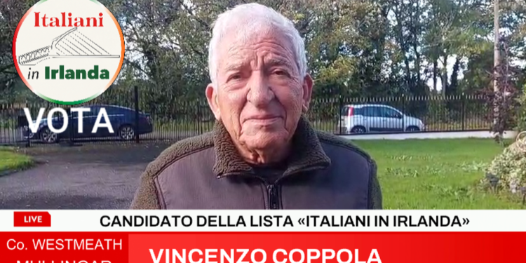 Vincenzo Coppola, Candidato della lista «Italiani in Irlanda»